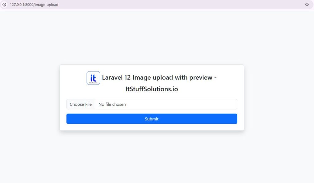 Laravel 12 image Upload in public folder with preview
