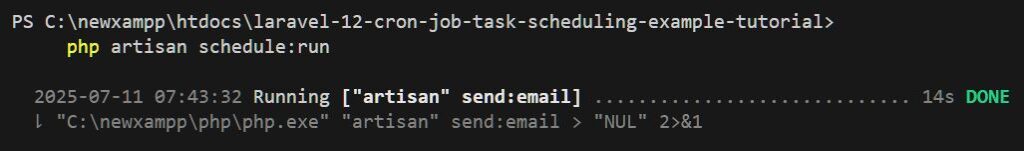Run Scheduler Command For Testing