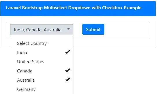Laravel multiselect dropdown with checkbox preview image