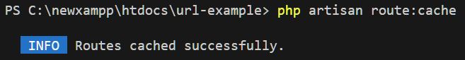 php artisan route cache command