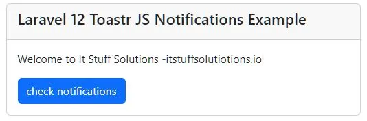 Laravel 12 Toastr JS Notifications Example