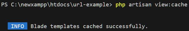php artisan view cache command