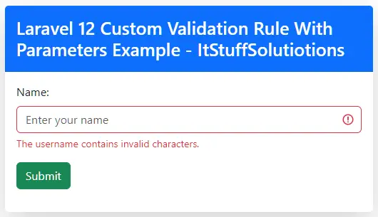 Laravel 12 Custom Validation Rule with Parameters