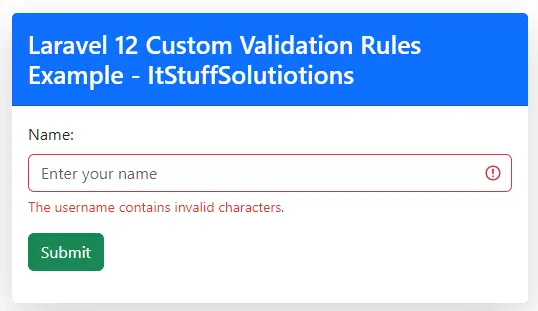 Laravel 12 Custom Validation Rules Example