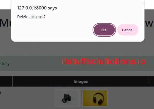 Laravel 12 Multiple Image CRUD Delete Product Alert