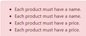 Laravel array validation custom error message