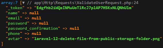 Laravel Enctype Error Preview