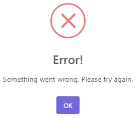 SweetAlert2 error alert demo