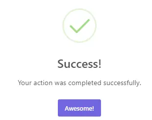 SweetAlert2 success alert demo