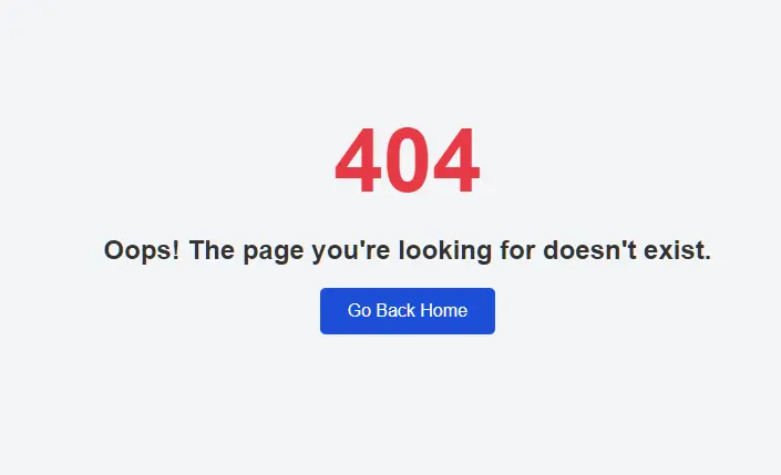 404 Custom Error Page Example