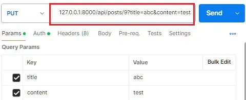 query param api preview