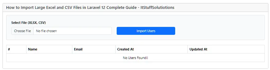 How to Import Large Excel and CSV Files in Laravel 12 Complete Guide